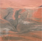  Karoo landscape with migratory bird (oranje). 2007. Oil and charcoal on canvas. 36 x 48