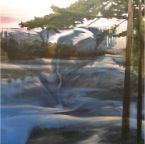 Muskoka Whitewash.  2010.  Oil and charcoal on canvas.  36 x 48