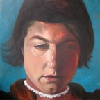 Trap.  2010.  Oil and charcoal on canvas.  36 x 30