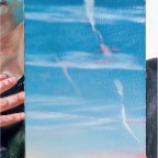  Departure/Vertrek, 2004. Oil and acrylic on canvas.  16 x 36